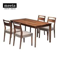 meetsdiningtablesettable140+chairx4~[c_CjOe[uZbge[u140cm+`FA4rwalnutEH[ibg