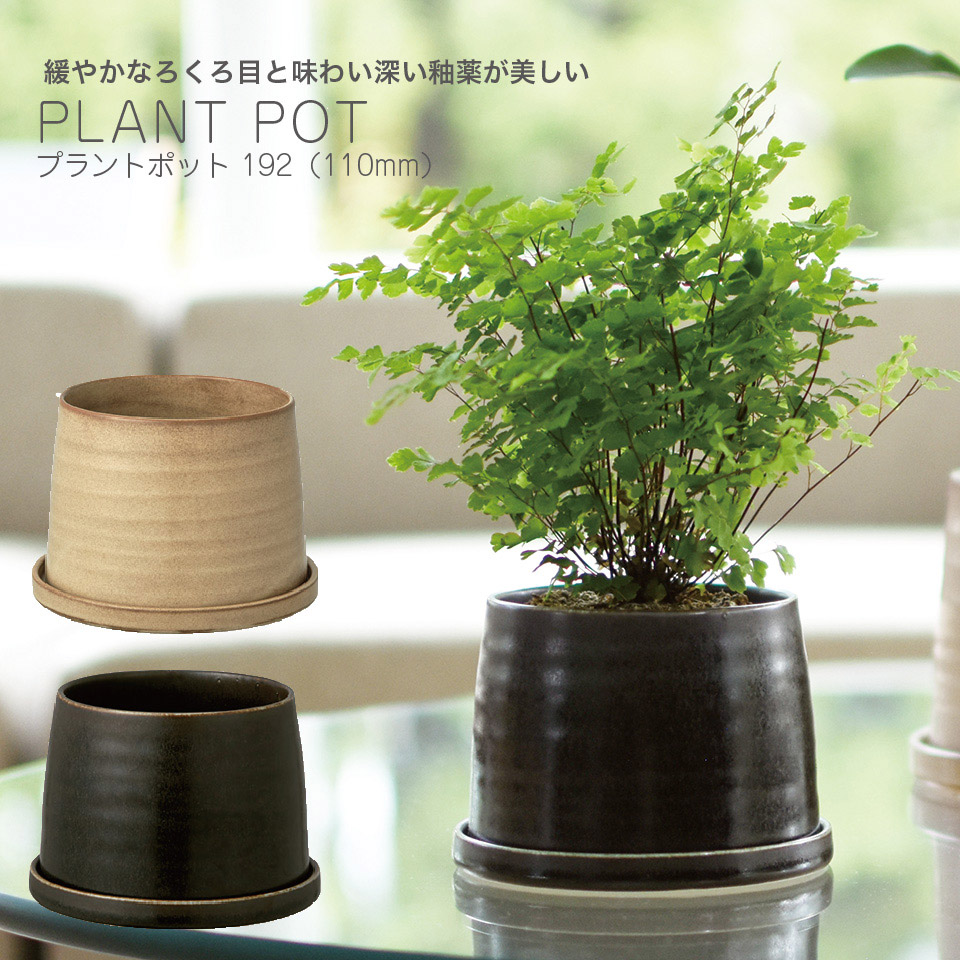 プラントポット 192 径110mm PLANT POT ベージュ ブラック 29217 プラントポット 192 径110mm PLANT POT ベージュ ブラック 29217